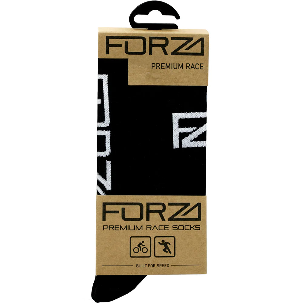 FORZA Premium Race Socks - Black - biket.co.za