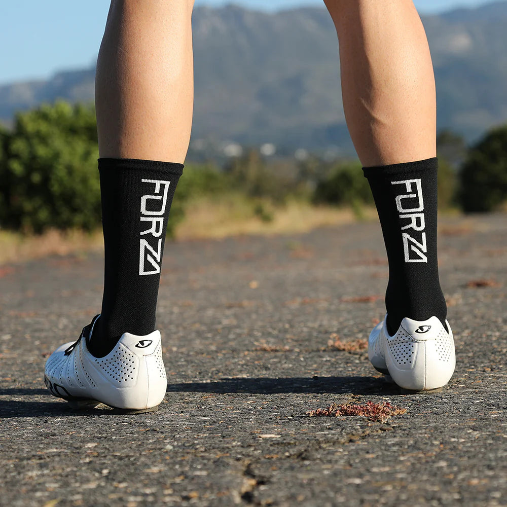 FORZA Premium Race Socks - Black - biket.co.za