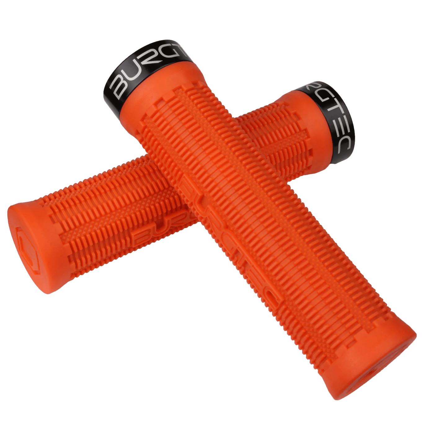 Burgtec Bartender Pro Greg Minnaar Lock-on Grip- Iron Bro Orange - biket.co.za