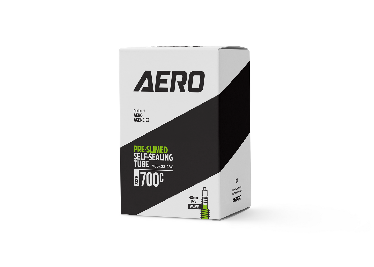 Aero Tube 700 x 19/25c 48mm F/V Pre Slimed - biket.co.za