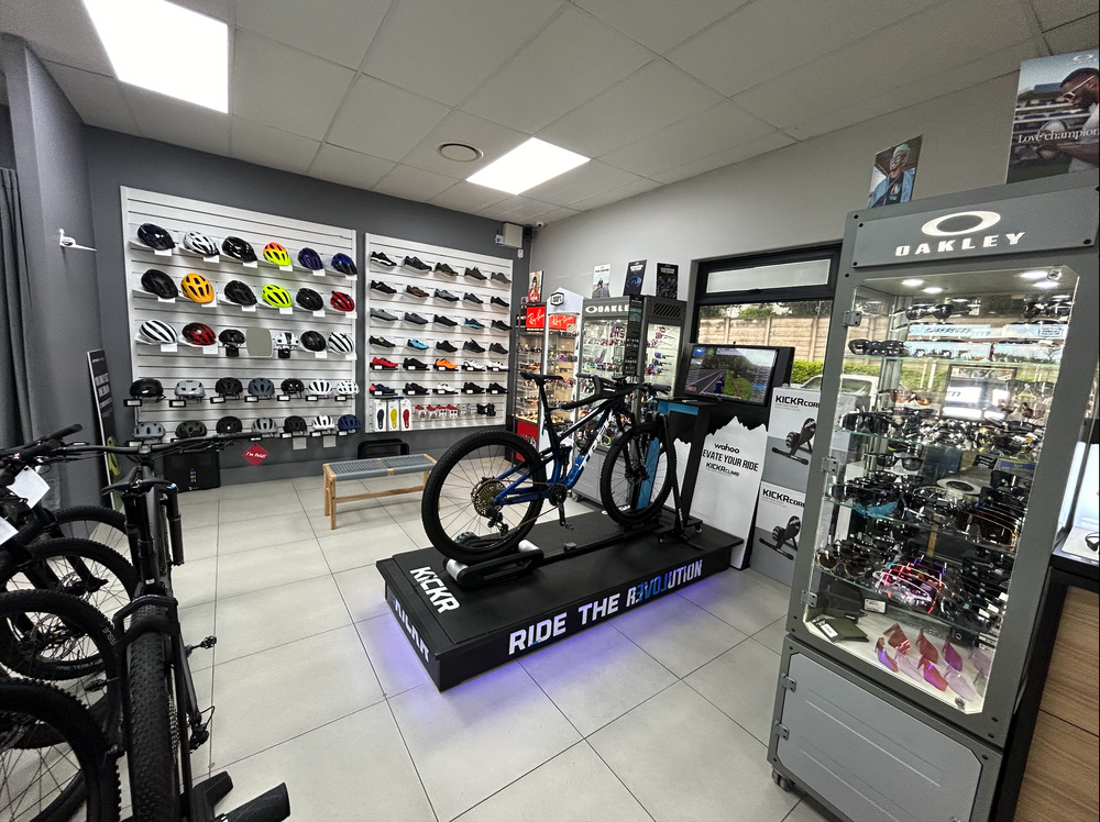 Helmets, cycling shoes and indoor training equipment at Biket Hillcrest
