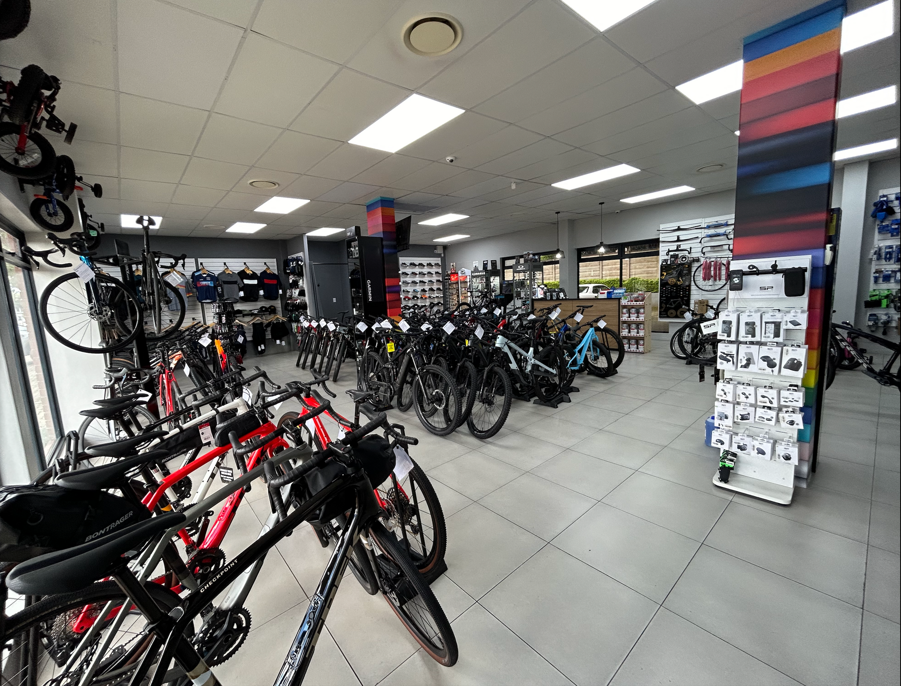 Bicycles displayed inside the Biket Hillcrest showroom