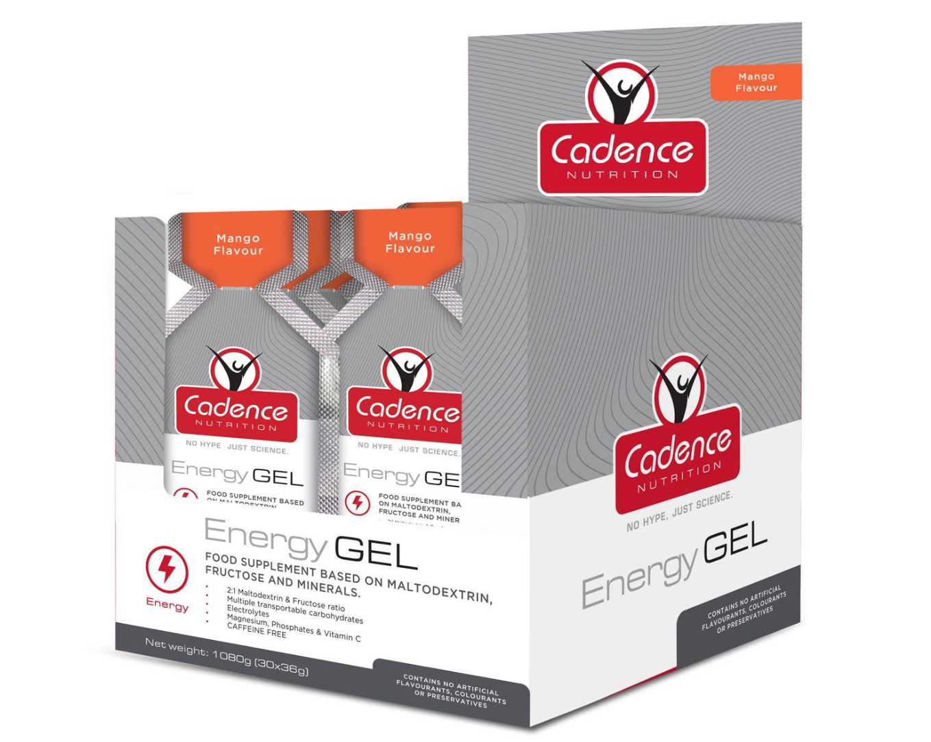 Cadence Nutrition Mango Gel 30 x 36g Energy Gels - biket.co.za