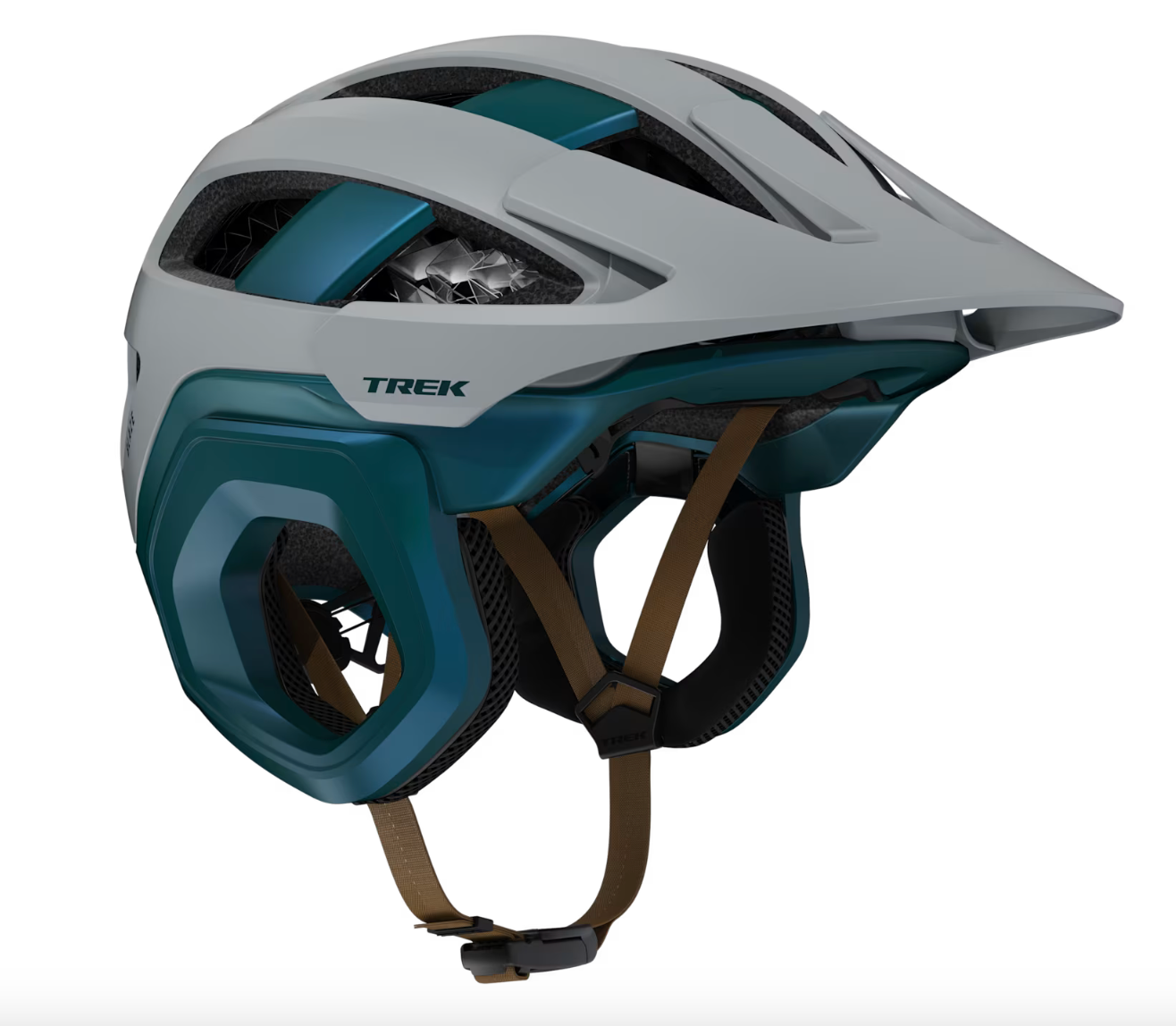 Trek Blaze WaveCel Mountain Bike Helmet - Matte Gravel/ Dark Aquatic - biket.co.za