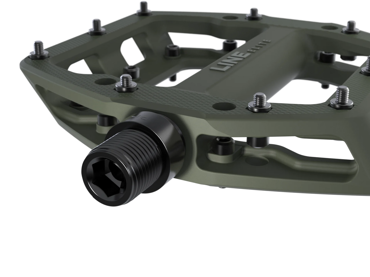 Trek Line Elite MTB Pedal Set - Matte Olive Green - biket.co.za