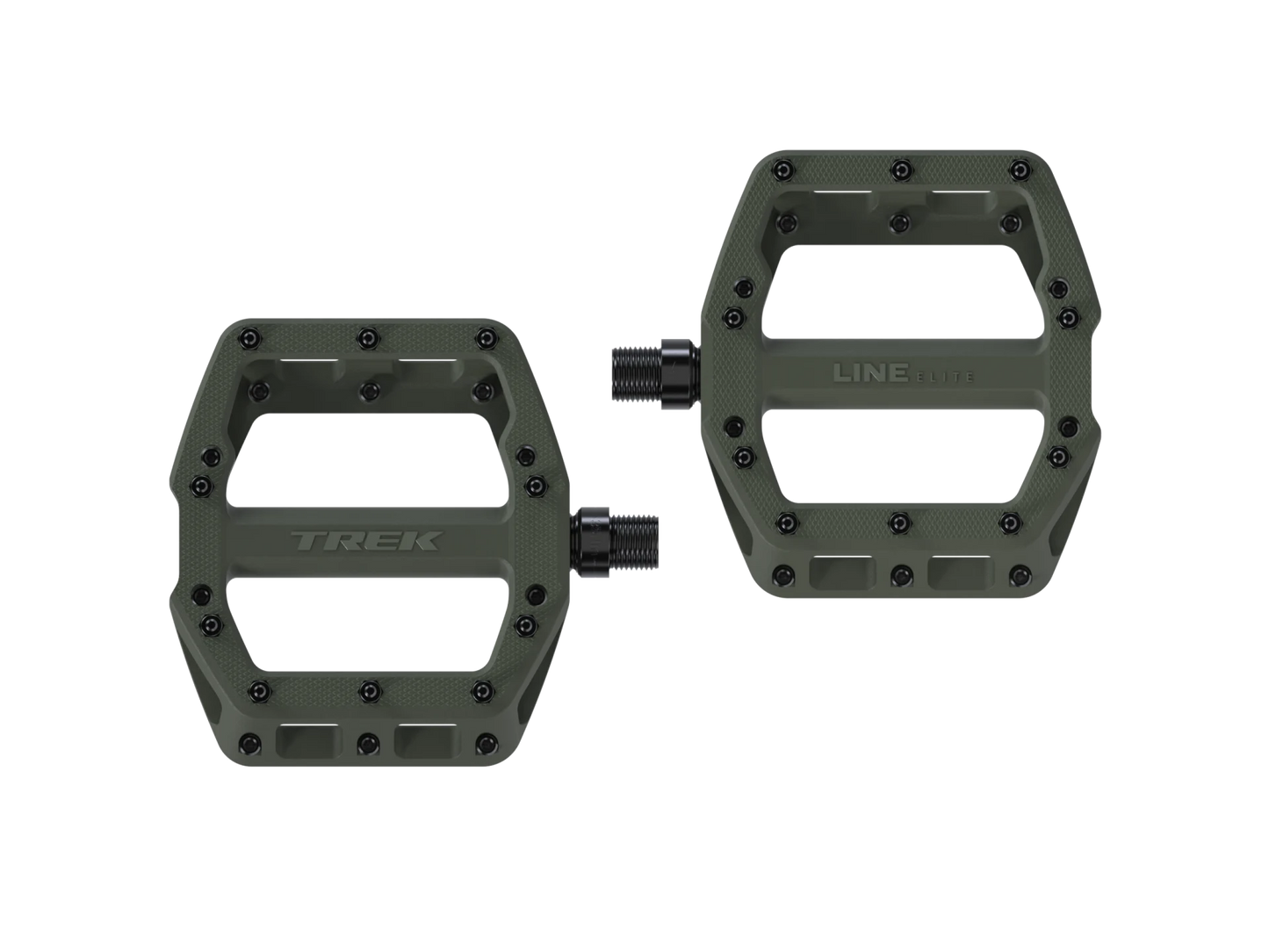 Trek Line Elite MTB Pedal Set - Matte Olive Green - biket.co.za