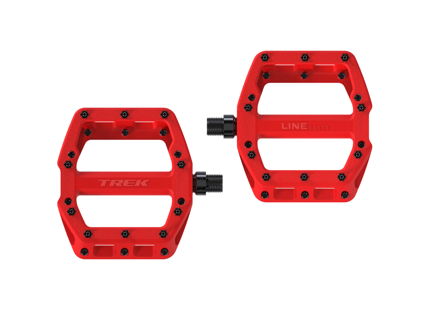 Trek Line Elite MTB Pedal Set - Radioactive Red - biket.co.za