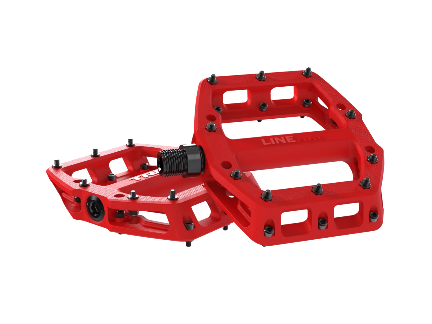 Trek Line Elite MTB Pedal Set - Radioactive Red - biket.co.za