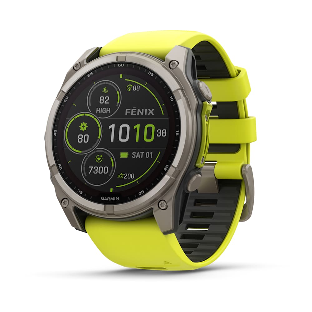 Garmin fēnix 8 – 51 mm Solar Sapphire – front view