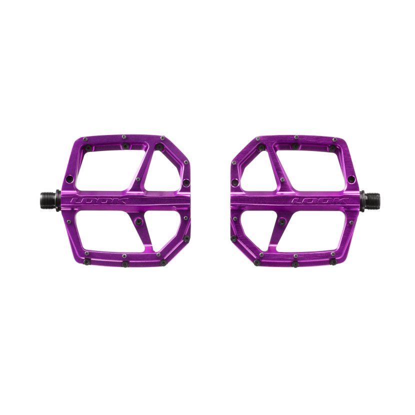 LOOK Trail Roc+ purple flat pedal platform detail