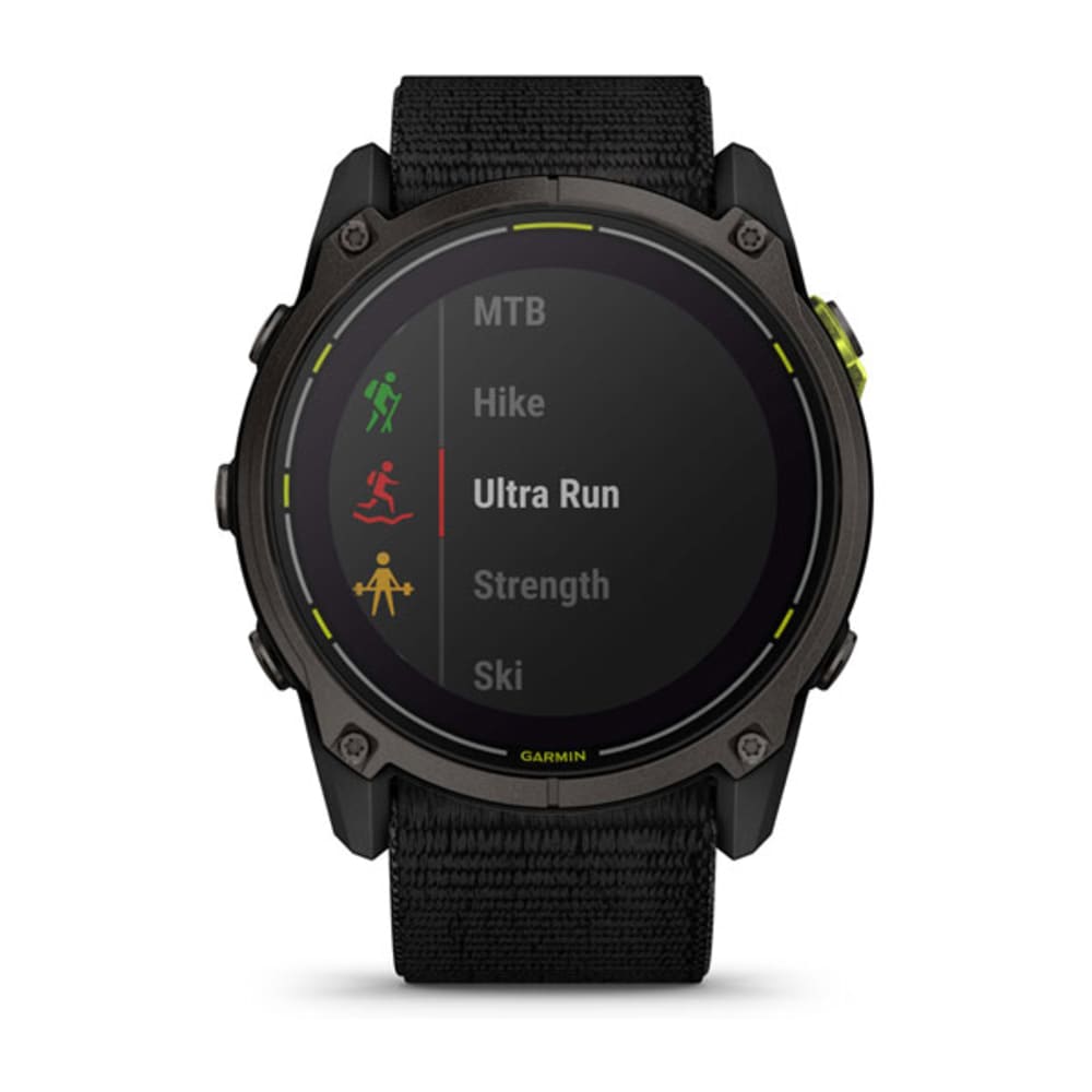 Garmin Enduro 3 – Carbon Grey DLC Titanium – side view