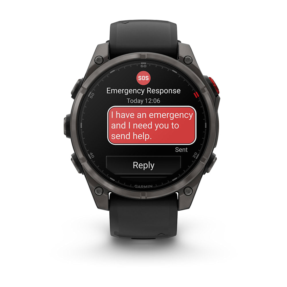Garmin fēnix 8 Pro – 47 mm AMOLED Sapphire – side view