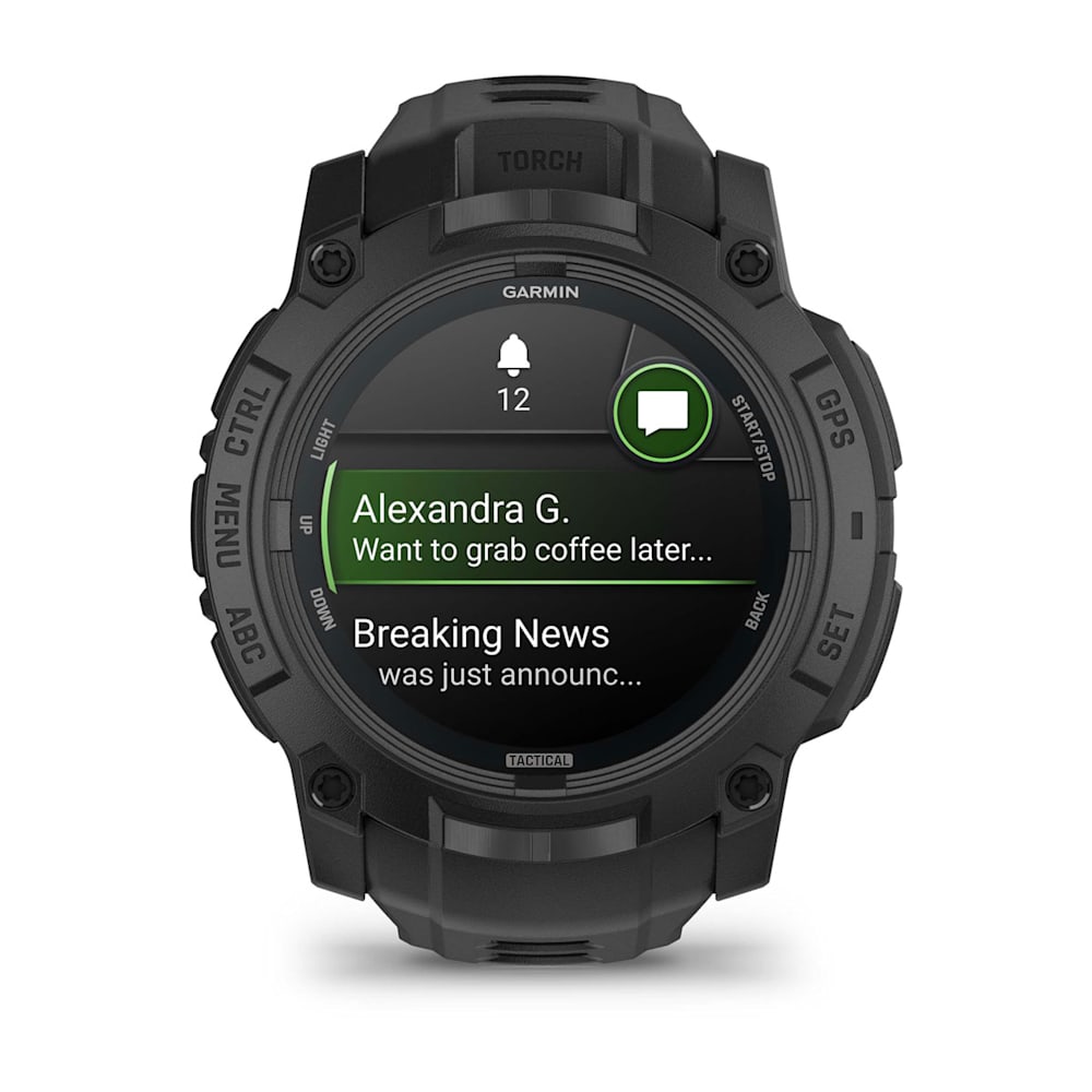 Garmin Instinct 3 – 50 mm AMOLED Tactical Edition – side view
