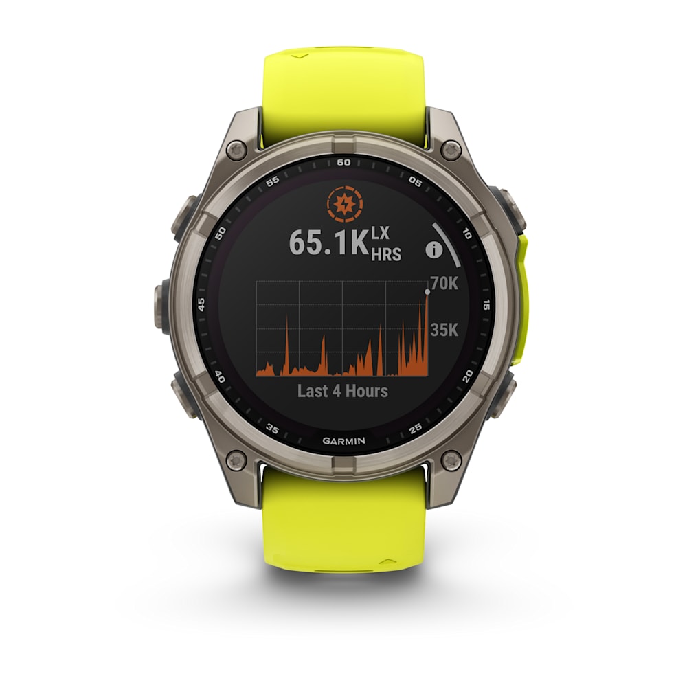 Garmin fēnix 8 – 47 mm Solar Sapphire – side view