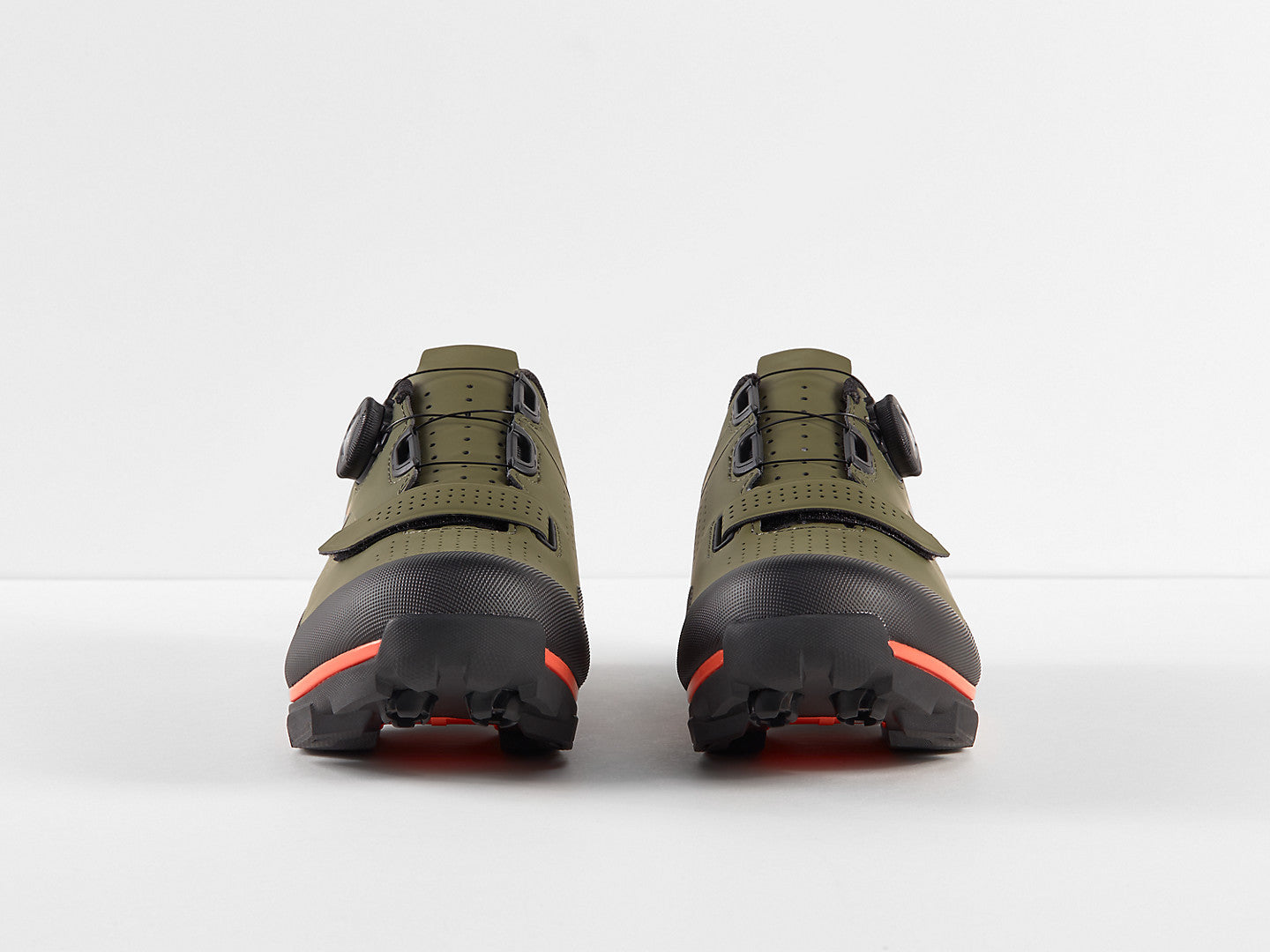Bontrager Foray Mountain Bike Shoes - Olive Grey/Radioactive Orange - biket.co.za