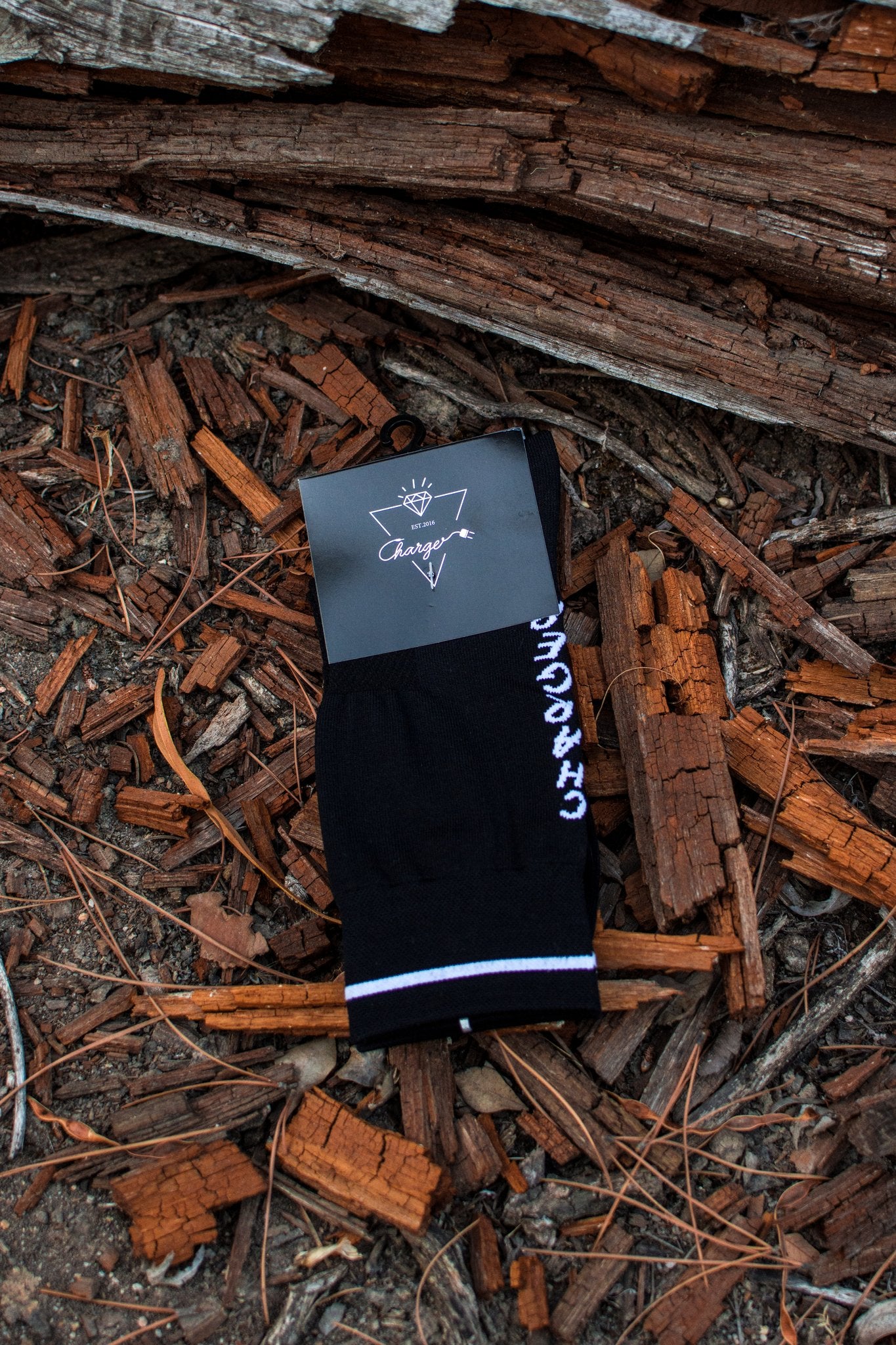 Charger socks - Black simple - biket.co.za