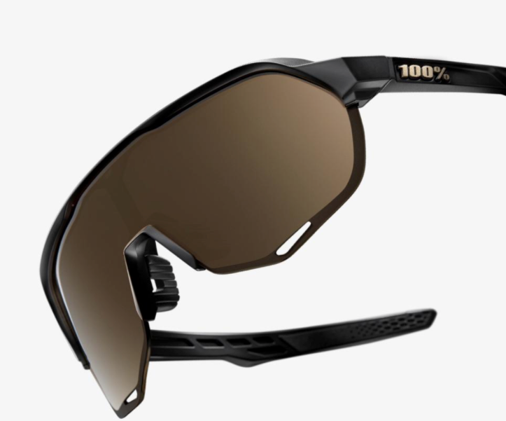 100% S2 - Matte Black - Soft Gold Mirror Lens - biket.co.za